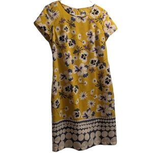 Roz & Ali Yellow Floral Polka Dot Dress 4